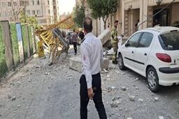 حادثه سقوط جرثقیل برجی در غرب تهران سه مصدوم بر جا گذاشت

