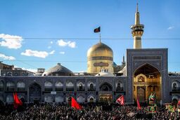 مراسم عزاداری و مرثیه‌سرایی در آستان قدس رضوی با حضور خیل دلدادگان اهل بیت(ع)  