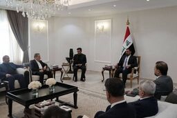 دیدار عراقچی با رئیس پارلمان عراق در بغداد
