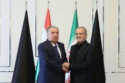 تاکید پزشکیان بر ضرورت گسترش همکاری‌های تهران و دوشنبه در دیدار با امامعلی رحمان

