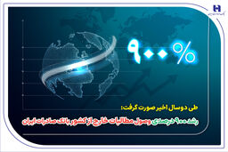 
رشد ۹۰۰ درصدی وصول مطالبات خارج از کشور بانک صادرات ایران