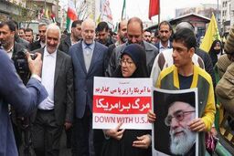 حضور رئیس مجلس در راهپیمایی روز جهانی قدس